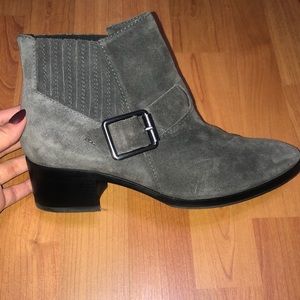 Aquatalia  Foster Grey buckle booties